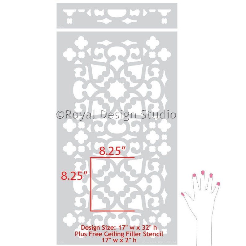 Modern Moroccan Lace Wall Stencils - Painting Decorative Wall Pattern ...