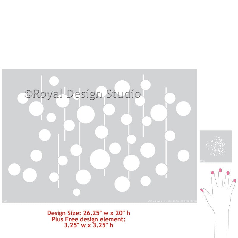 CIEMODA 2 Packs Lage Floo Stencils Fo Painting, 12x12