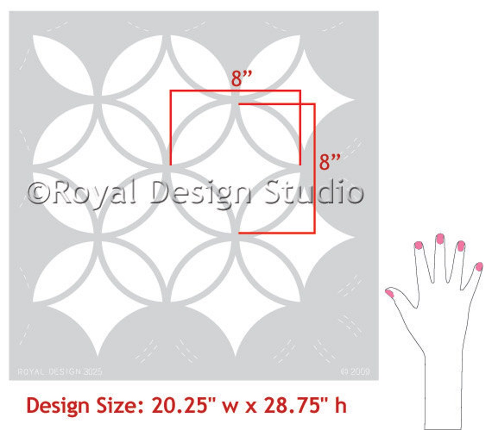Circle Lattice Stencils -small Scale- Template For Crafting Canvas DIY
