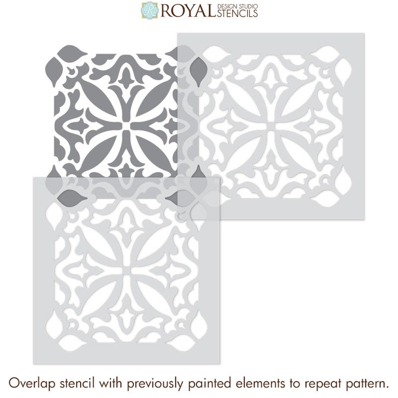Tile Stencil Stencils for Painting Ceramic Tile Floor Etsy UK