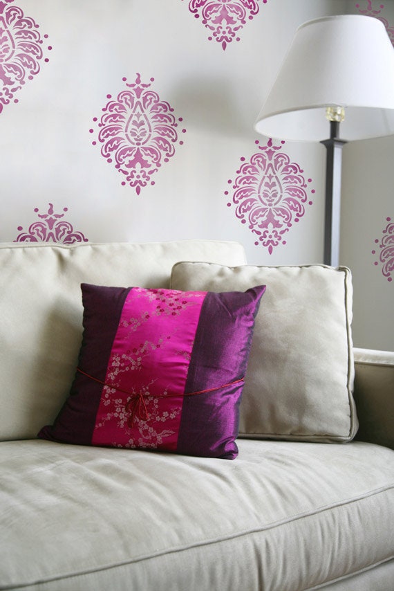 Boho Chic Paisley Wall Stencils for Painting Bohemian Style Wall Decal Decor Colorful DIY Mural Indian