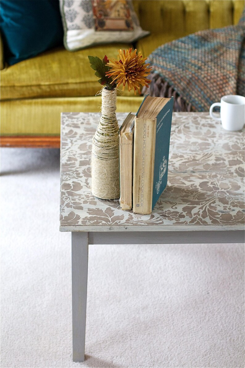 French Floral Bird Damask Wall Stencil | Large Painting Stencil image 5