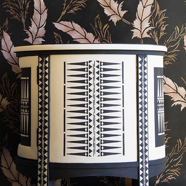 Tribal Furniture Stencil for Painting DIY Projects and African Etsy