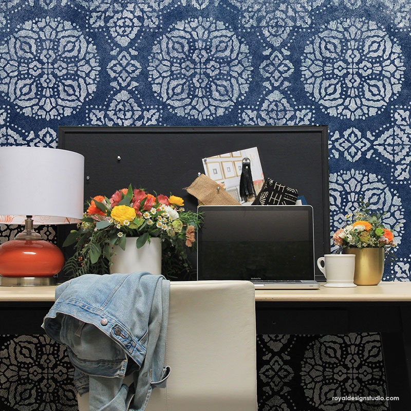 Block Printed Wallpaper  megheld