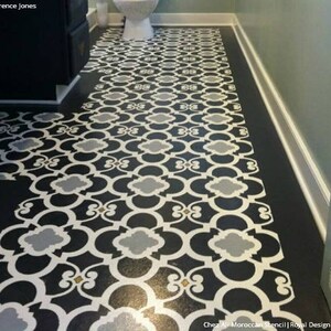 Large Stencil Pattern for Painting and Decorating DIY Accent Wall or Custom Floor Design image 7