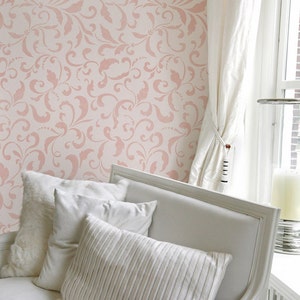 Tailfeathers Wall Stencil | Reusable Leaf Pattern Decor