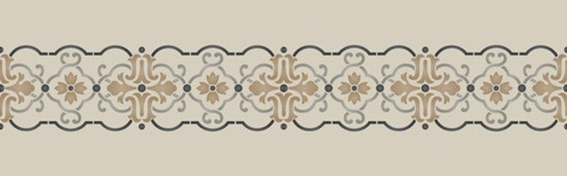 Granada Wall Border Stencil Spanish Wall Decor European DIY Wall Mural Designs image 3