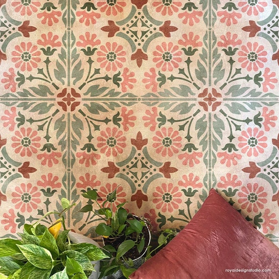 Country Floral - Stencil