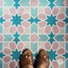 Large Floor Tile Stencil - Paint Walls and Flooring with Geometric Moroccan Patterns - Faux Tiles for Bathroom or Kitchen 