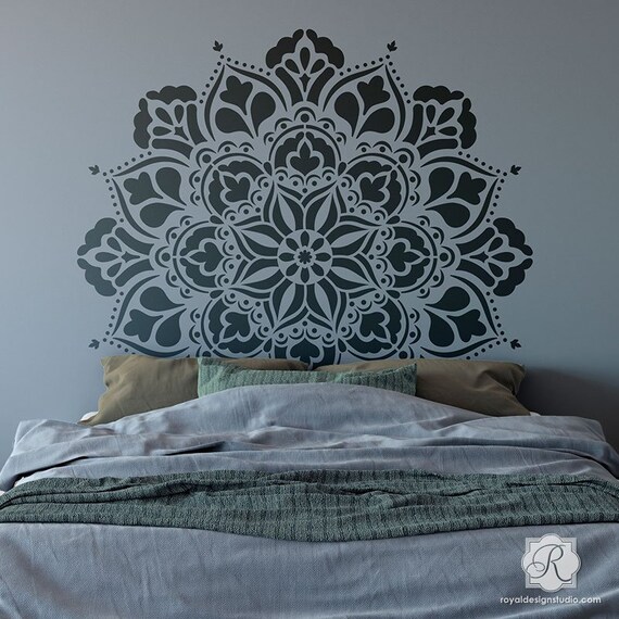 Large Mandala Wall Art Stencil Design For Decorating Boho Bedroom Wall Bohemian Wall Mural Sticker For Diy Art Projects