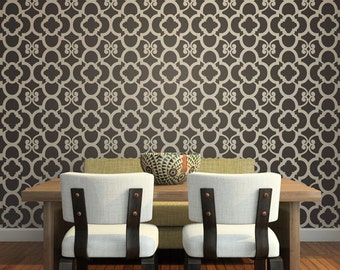 Large Stencil Pattern for Painting and Decorating DIY Accent Wall or Custom Floor Design