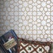 Geometric Wall Stencil or Floor Tile Stencil - Painting Flooring or Wallpaper Look with Moroccan or Modern Pattern 