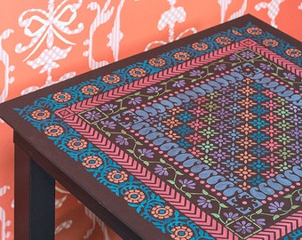 Indian Sari Border Stencils Set – Boho Furniture Painting