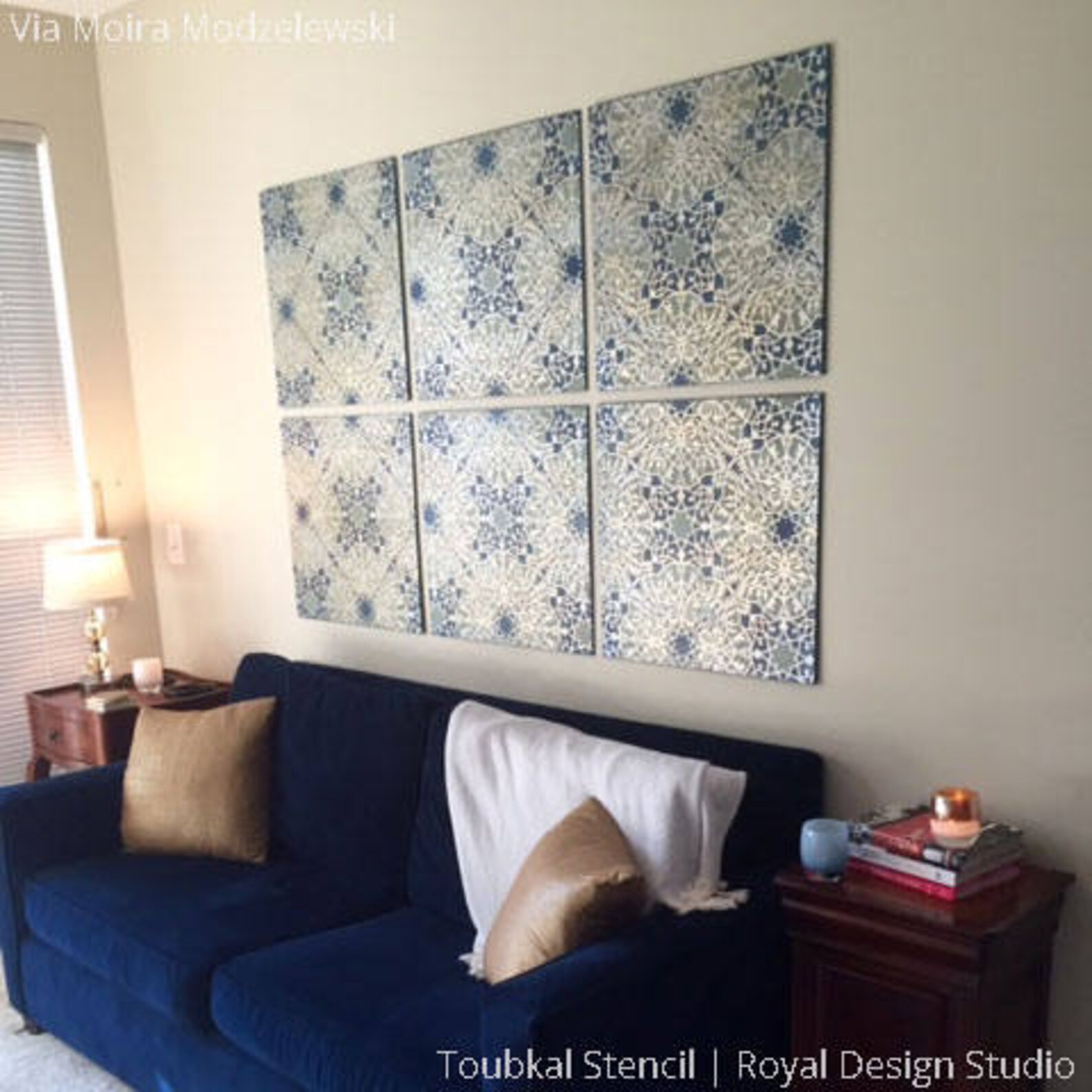 Large Moroccan Wall Stencil Toubkal Lace Stencil for Accent | Etsy