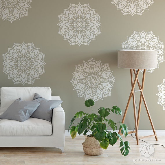 Mandala Wall Painting Stencil for Boho Chic Bedroom Decorating Projects Large DIY Wall Art Pattern for Bohemian Interior Design - Etsy Canada Mandala Wall Painting Stencil for Boho Chic Bedroom Decorating Projects Large DIY Wall Art Pattern for Bohemian Interior Design - Etsy Canada