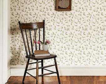 Endless Vine Wall Stencil for Painting Walls | Large Reusable Stencil for Stenciling Wallpaper Look | Country Vine Stencil for Cottage Decor