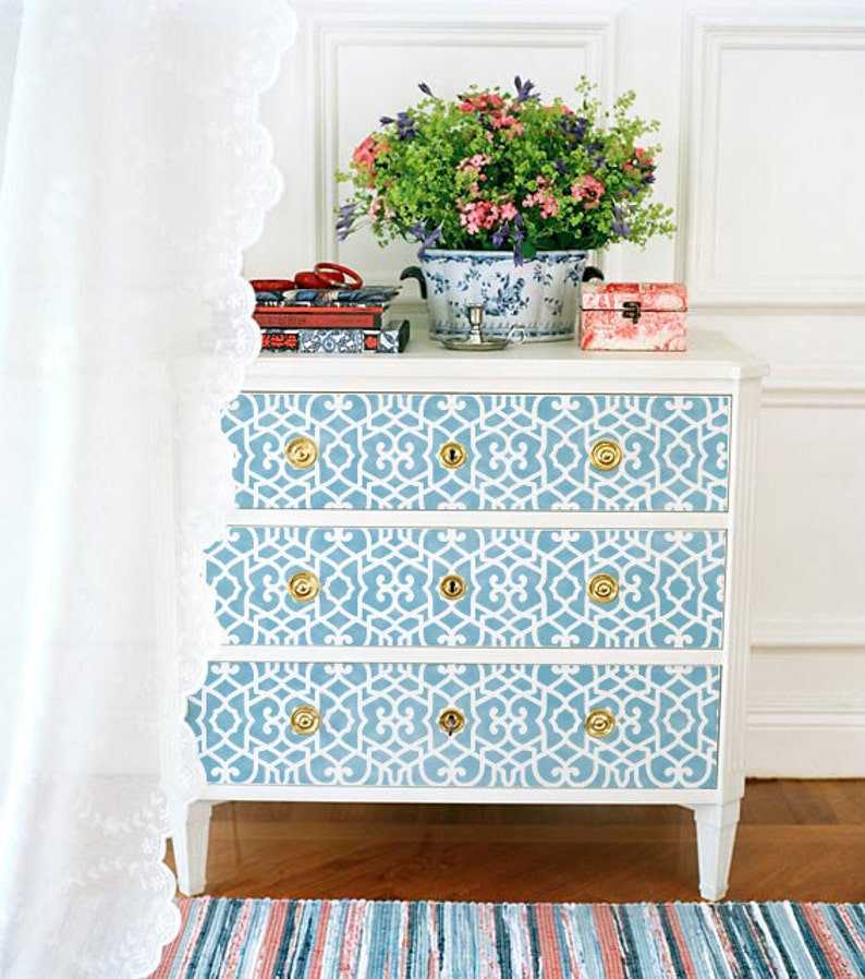 Wall /& Furniture Stencil Small Chez Sheik Moroccan Stencil for DIY Decorating and Wall Decor