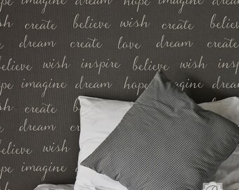Dream On Inspirational Quote Wall Stencil - Typography Lettering Wall Painting - Bedroom or Nursery Wall Decal Art