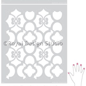 Large Stencil Pattern for Painting and Decorating DIY Accent Wall or Custom Floor Design image 2