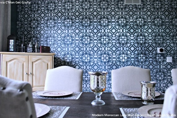 Moroccan Wall Decor Stencil XL Moroccan Stencils For Wall Painting