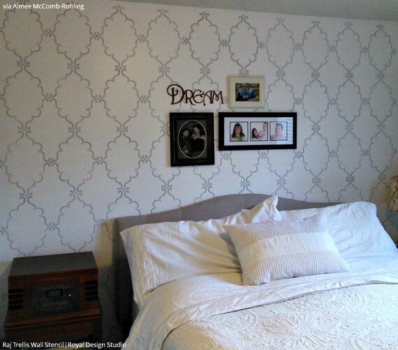 Indian Trellis Allover Wall Stencil For Designer Wallpaper Look Decorative Stencils For Diy Room Makeover