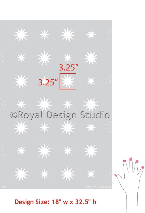 Star Wallpaper Wall Stencil for Painting a Large DIY Mural on - Etsy