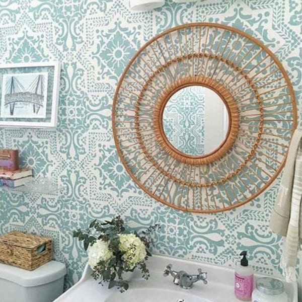 Lisboa Tile Allover Stencil - Decorative Painting, Walls & Floors
