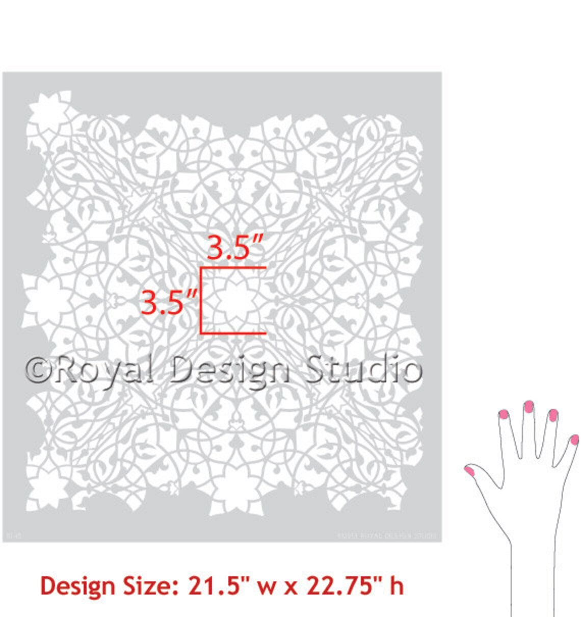 Large Moroccan Wall Stencil Toubkal Lace Stencil for Accent - Etsy