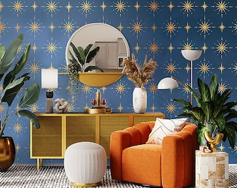 Starlight Star Stencil | Wall Stencils for Painting | Wallpaper Stencil | Star Stencil | DIY Home Improvement | Allover Wall Stencil