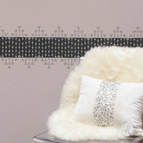 Gatsby Hollywood Glam Art Deco Wall Stencil for Painting Etsy