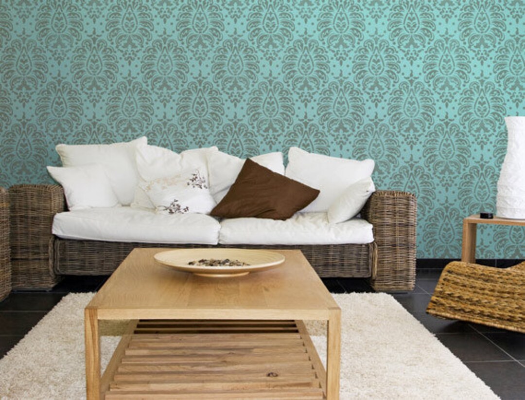 Large Paisley Wall Design Stencil for Painting Bohemian Indian Style ...
