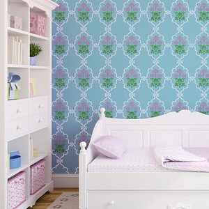 Indian Trellis Allover Wall Stencil for Designer Wallpaper Look Decorative Stencils for DIY Room Makeover image 5