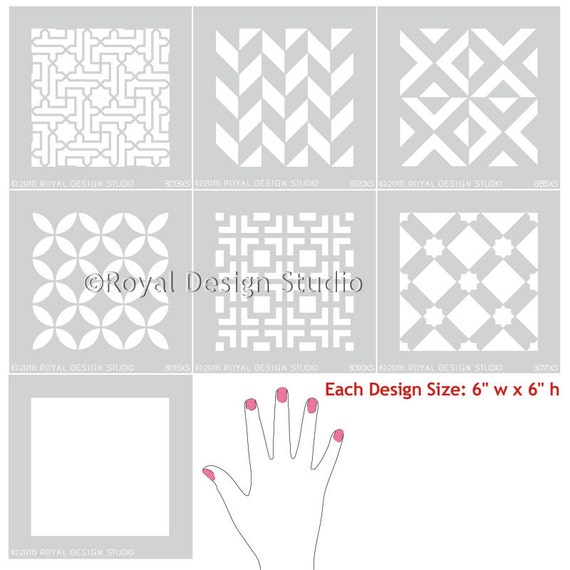 Tile Stencils for Walls, Floors, and DIY Kitchen Decor
