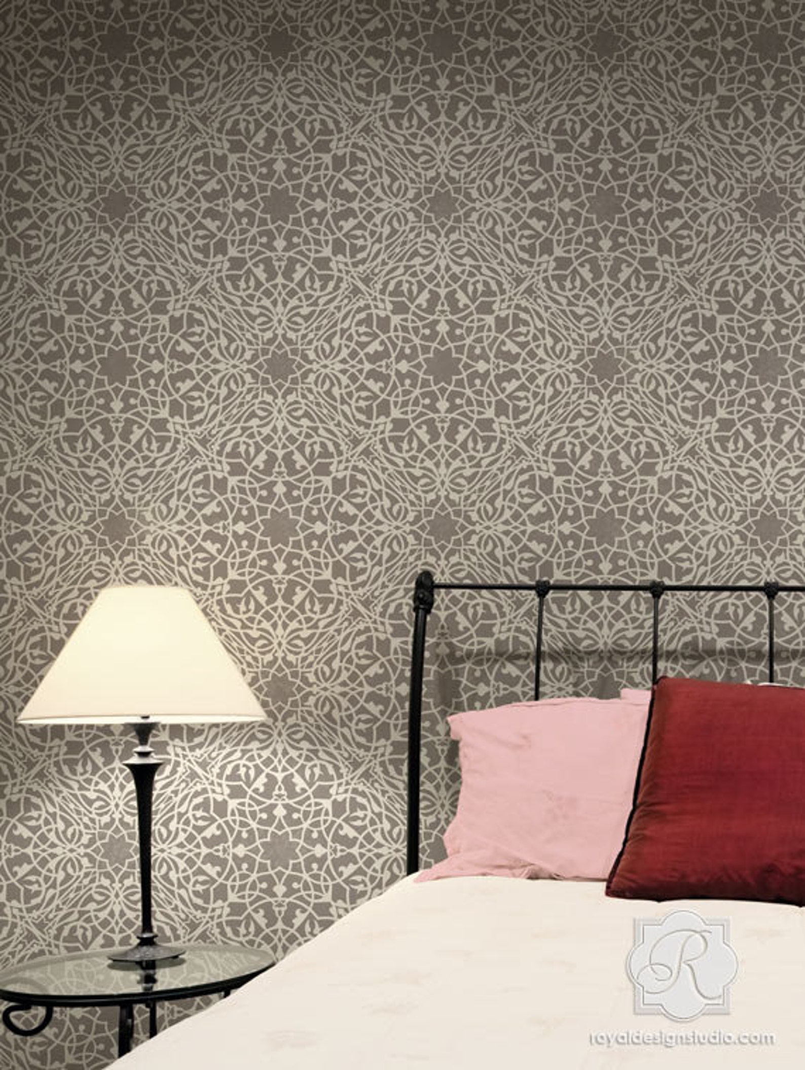 Large Moroccan Wall Stencil Toubkal Lace Stencil for Accent - Etsy