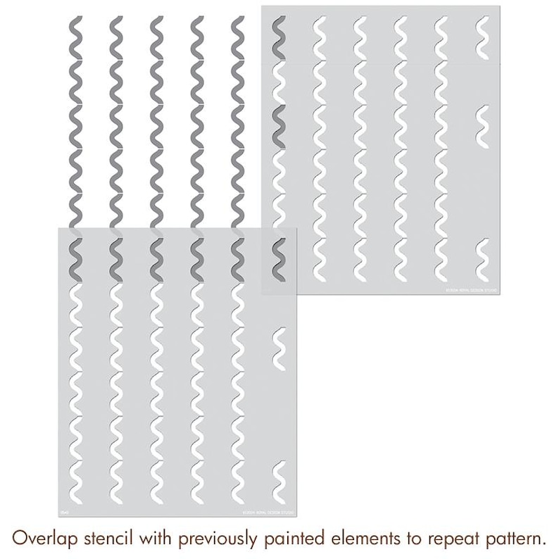 Rick Rack Ribbon Wall Stencil | DIY Stripe Wall Paint Stencil |easy ...