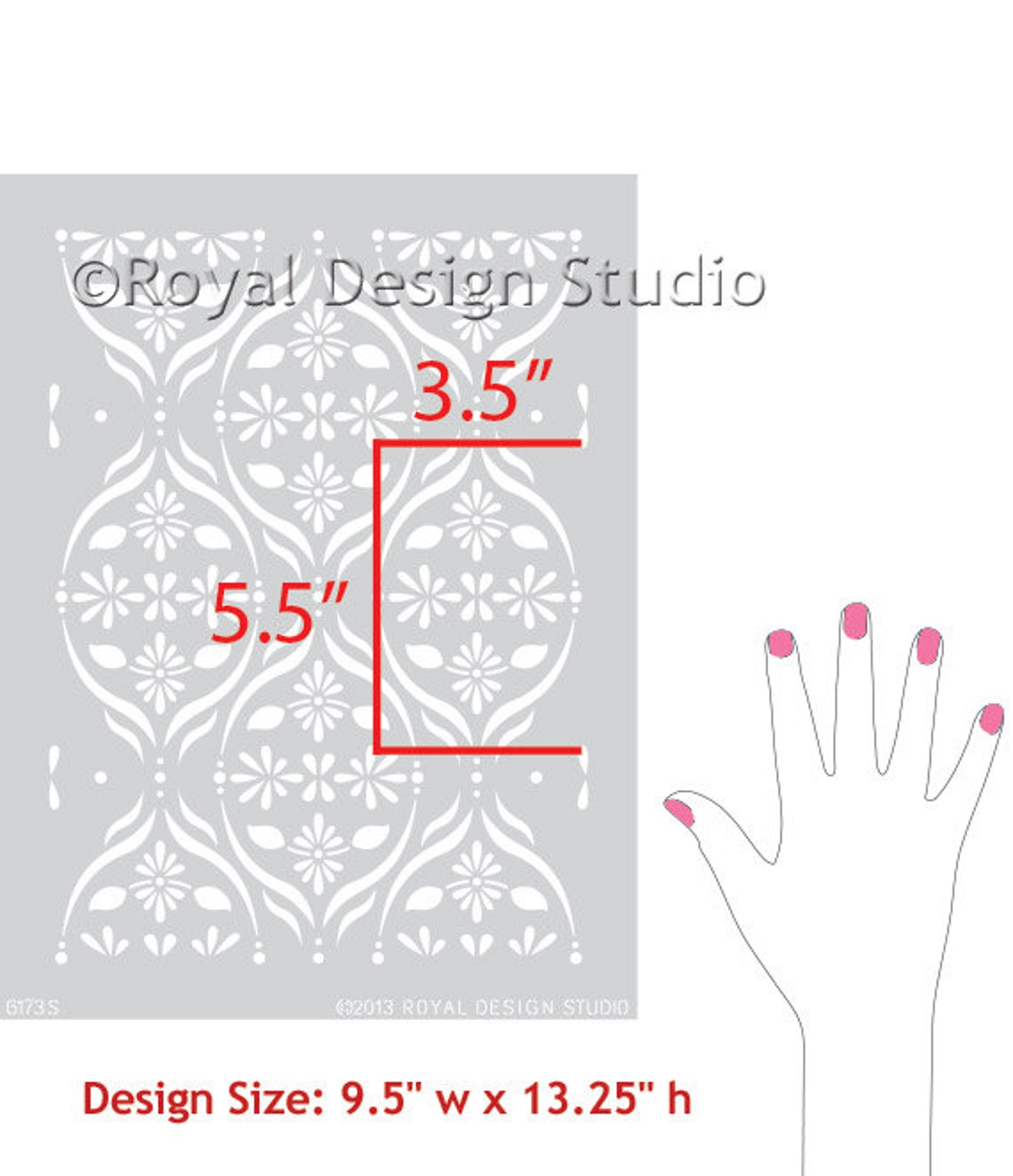 Modern Flower Trellis Furniture Stencil for DIY Wallpaper Etsy