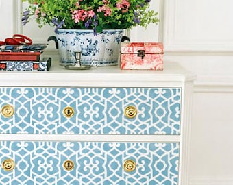 Moroccan Furniture Stencil: Chez Sheik, Small Allover Pattern (17.5x10.5")
