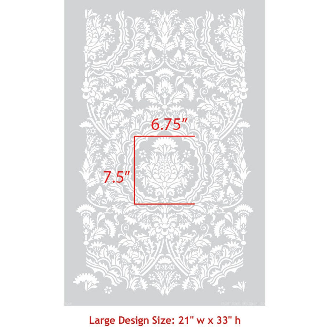 Large Bohemian Floral Wall Stencil Pattern for Painting Custom | Etsy