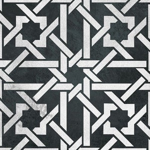 Reusable Wall Stencil for Painting Geometric Modern or Moroccan Pattern ...