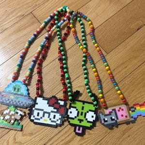 Custom Kandi Perler Necklace