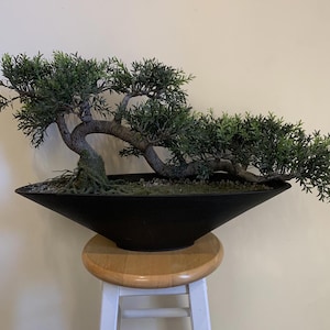 Artificial Bonsai Pine Tree Fake Desk Plants Room Decor for Office Living Room