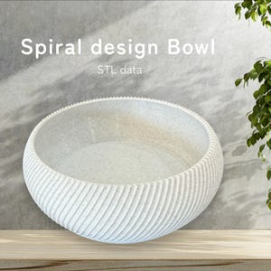 Spiraldesignad prydnadsask | STL-data | 3D-utskriven förvaring | Modern design