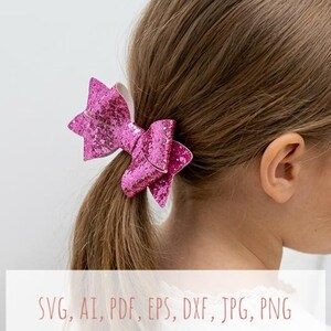 Nœud papillon à pointes en forme d'étoile (SVG), fichier de découpe Cricut pour nœud papillon pailleté de fête, gabarit de nœud papillon à pointes en similicuir, modèle d'accessoire pour queue de cheval