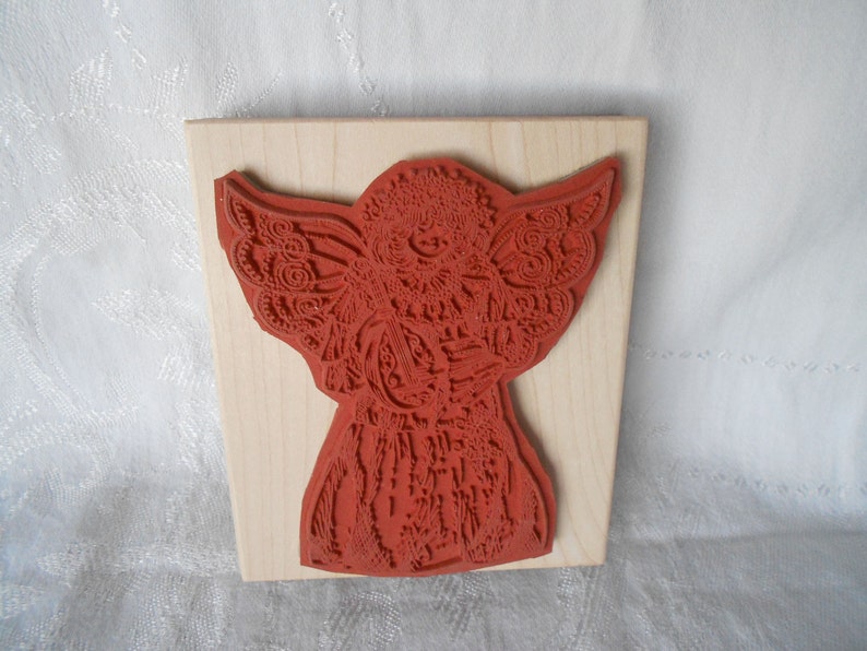 Extra Large Angel Stamp by Northwoods Rubber Stamps Inc Etsy