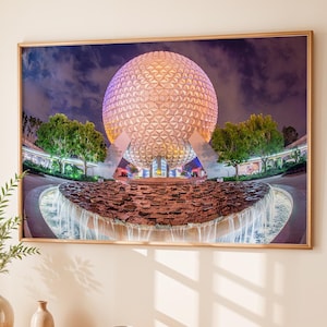 Vintage Epcot Spaceship Earth Pattern Wall Art | Disney Wall Art Digital Wall Art Download Digital Print Disney World Wall Art