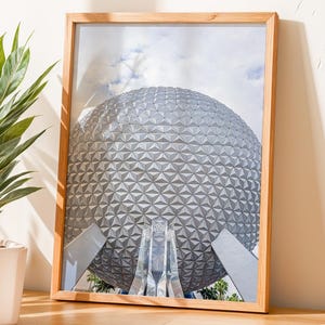 Epcot Spaceship Earth Wall Art | Disney Wall Art Digital Wall Art Download Digital Print WDW Photo Wall Art