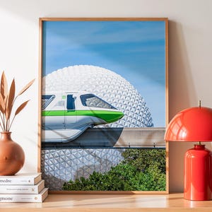 Epcot Raumschiff Erde Monorail Wand Kunst | Disney Wand Kunst Digitale Wandkunst Download Digitaldruck WWW Fotowandkunst