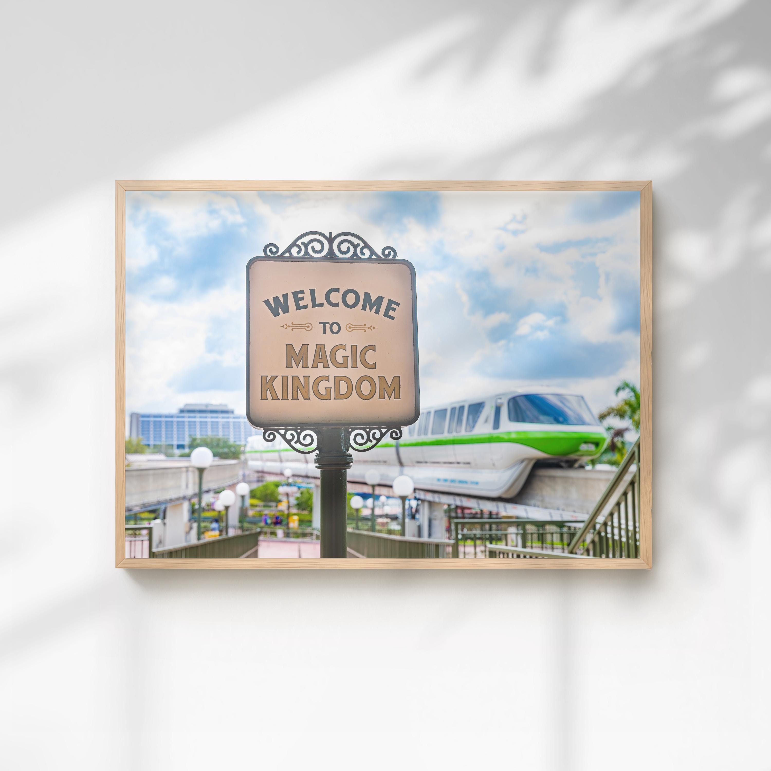 Welcome to Magic Kingdom Wall Art | Magic Kingdom Monorail WDW Digital ...