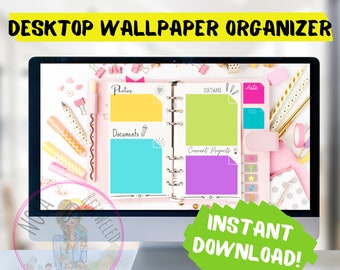 Planner Desktop Organizer Wallpaper Desktop Blogger Organizer Computer Background Desktop Planner Desktop Wallpaper Organizer ADHD