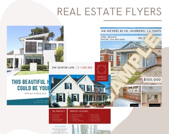 Personalized Customized Printable Real Estate Flyer for Real Estate Agents